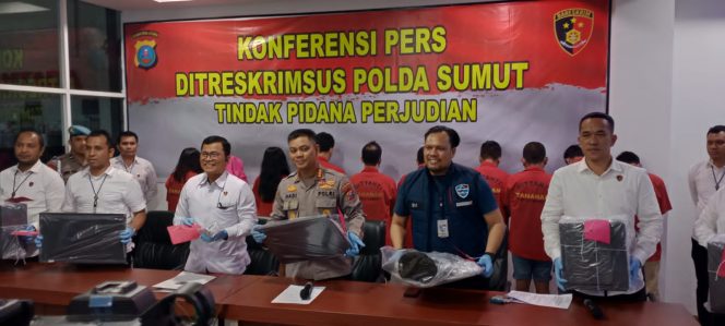 
					Subdit Cyber Poldasu Ungkap Perjudian Online, Tempo 6 Bulan 7 Kasus Dengan 16 Tersangka