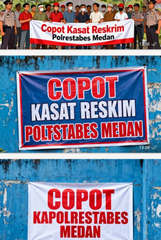 
					Banyak dugaan rekayasa dalam kasus korban pencurian yang dijadikan tersangka di Polrestabes Medan, tujuan aksi demo juga agar Presiden Prabowo, Ketua Komisi III DPR RI dan Kapolri datang ke Polrestabes Medan. (Ilustrasi:ist)

