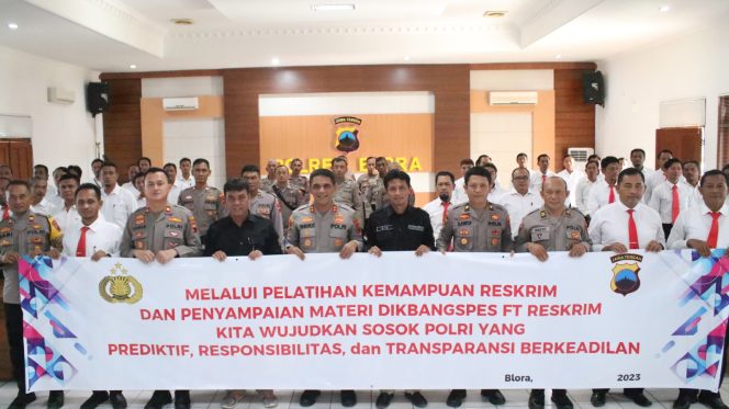 
					Polri Belajar, Polres Blora Gelar Pelatihan Penanganan Tindak Pidana Pemilu