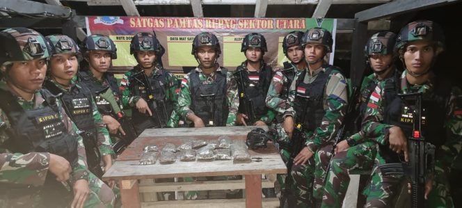 
					500 gram Ganja Kering Kembali Diamankan Satgas Yonif 132/BS