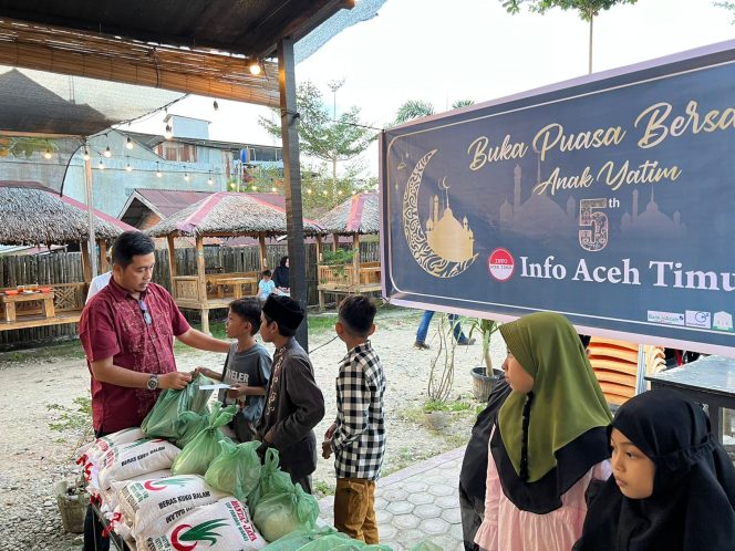 
					HUT ke- 5 Tahun, Info Aceh Timur Buka Puasa Bersama dan Santuni Anak Yatim