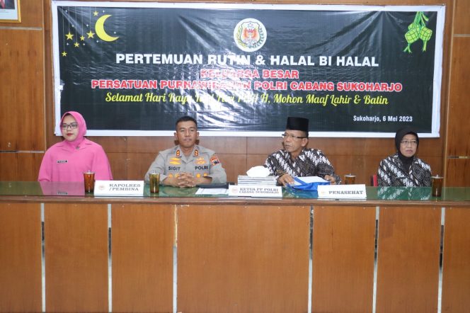 
					Halal Bi Halal, Kapolres Sukoharjo Gelar Pertemuan Bersama Pengurus Purnawirawan Polri