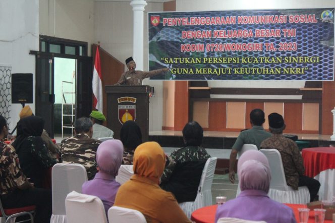 
					Satukan Persepsi dan Kuatkan Sinergi Guna Rajut Keutuhan NKRI, Kodim 0728/Wonogiri Gelar Komsos Dengan KBT
