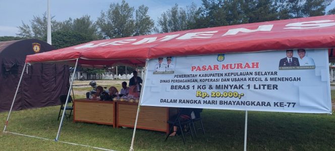
					Meriahkan HUT Bhayangkara ke 77, Disdagkum Gelar Pasar Murah