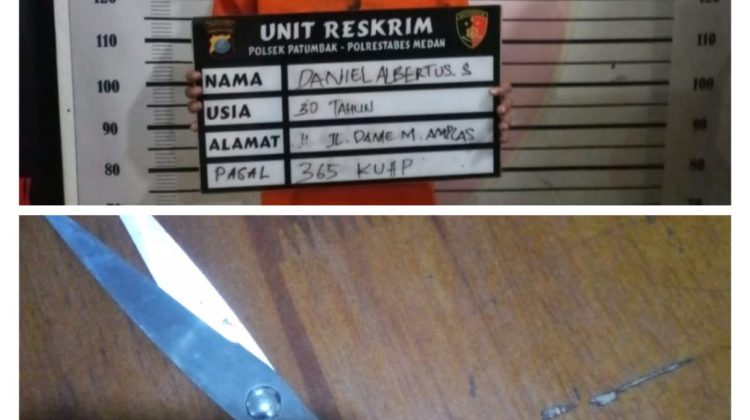 Pelaku Curas yang diamankan oleh Polsek Patumbak