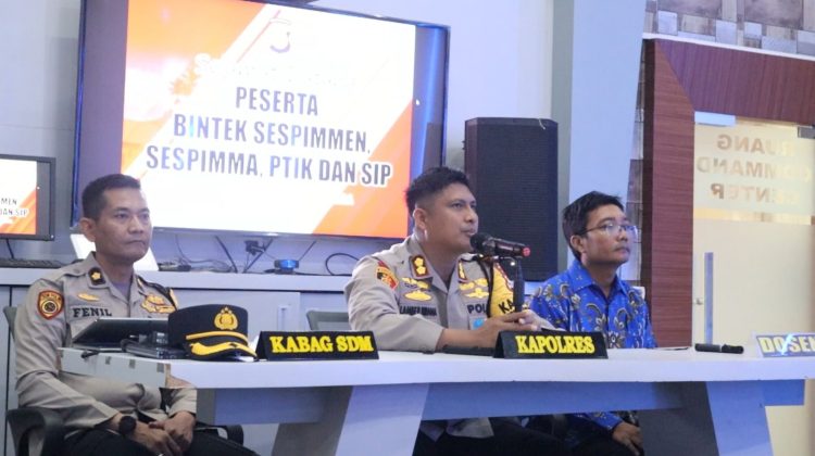 Bimtek dibuka langsung oleh Kapolres Bengkulu Utara AKBP Lambe Patabang Birana, S.I.K, M.H