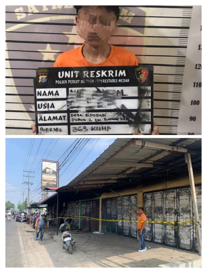 
					Pelaku pencurian dan pembakaran toko grosir diamankan Polsek Percut Seituan