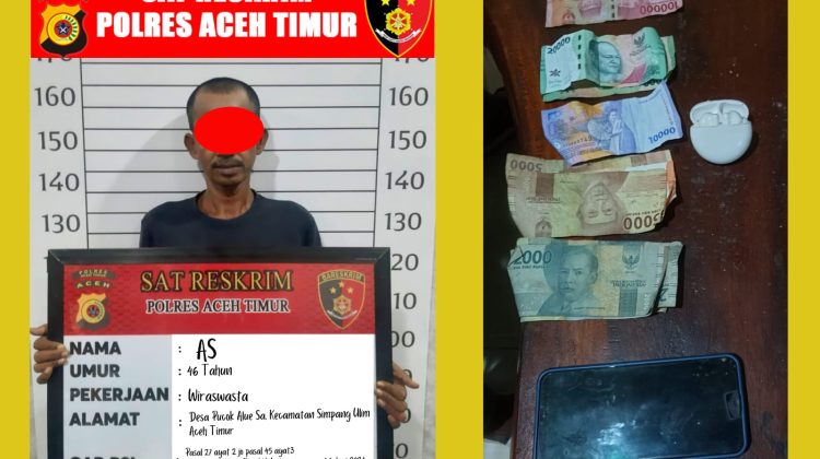 Pelaku judi online yang diamankan Polsek Simpang Ulim