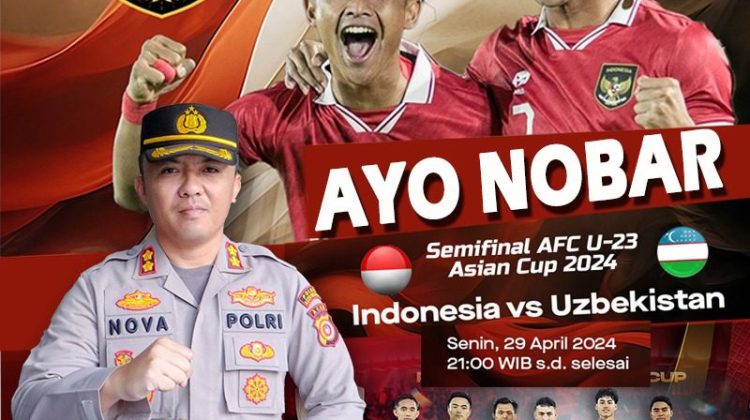Polres Aceh Timur Polda Aceh akan gelar nonton bareng (nobar) Semifinal Timnas U-23, dalam ajang Piala AFC Asian Cup U-23 Tahun 2024