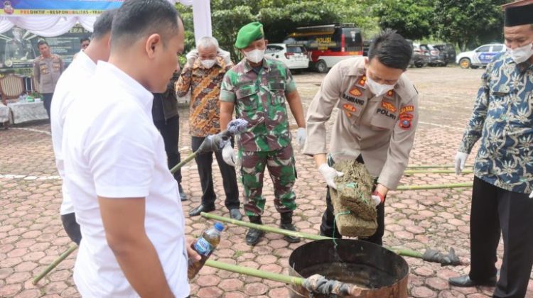 Pemusnahan barang bukti narkoba di Mapolres Pakpak Bharat