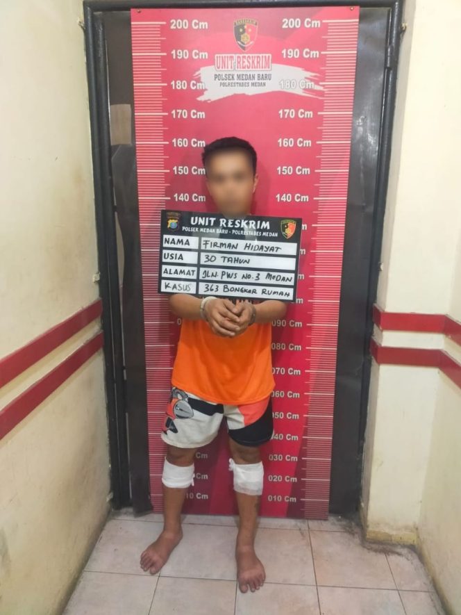 
					P Man (30) pelaku Spesialis Pencurian dengan Pemberatan (Curat) yang didor kakinya oleh Polisi Medan Baru