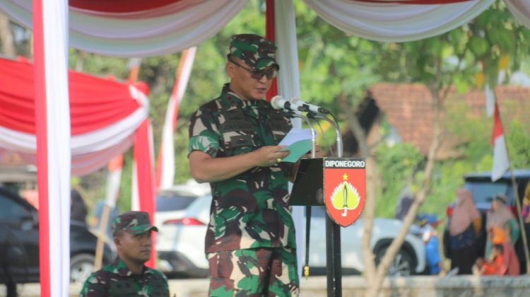 Dandim 0718/Pati Letkol Inf Jon Young Saragi, S.Sos pada penutupan Program TMMD Sengkuyung tahap II Tahun 2024