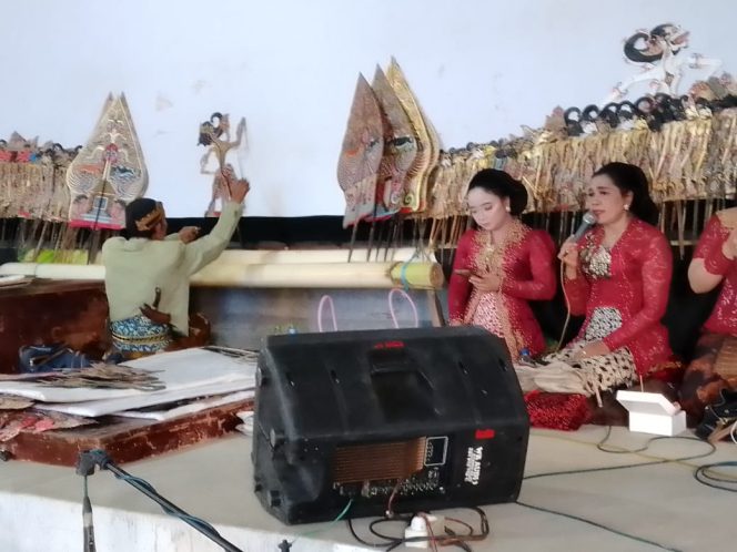 
					Pertunjukan wayang kulit di acara sedekah bumi desa Undaan Lor Kudus