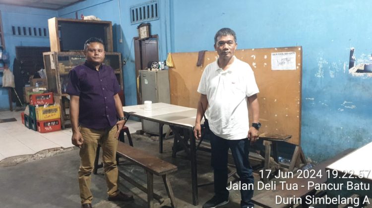 Personil Polsek Pancur Batu melakukan pengecekan ke sejumlah lokasi yang diduga sebagai tempat beroperasinya mesin judi tembak ikan