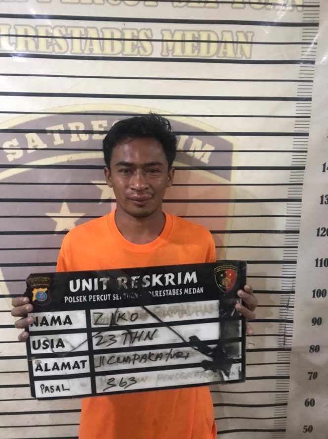 
					Pelaku Z (23), warga Jalan Cempaka Turi, Gang Cempaka II Desa Bandar Khalipah