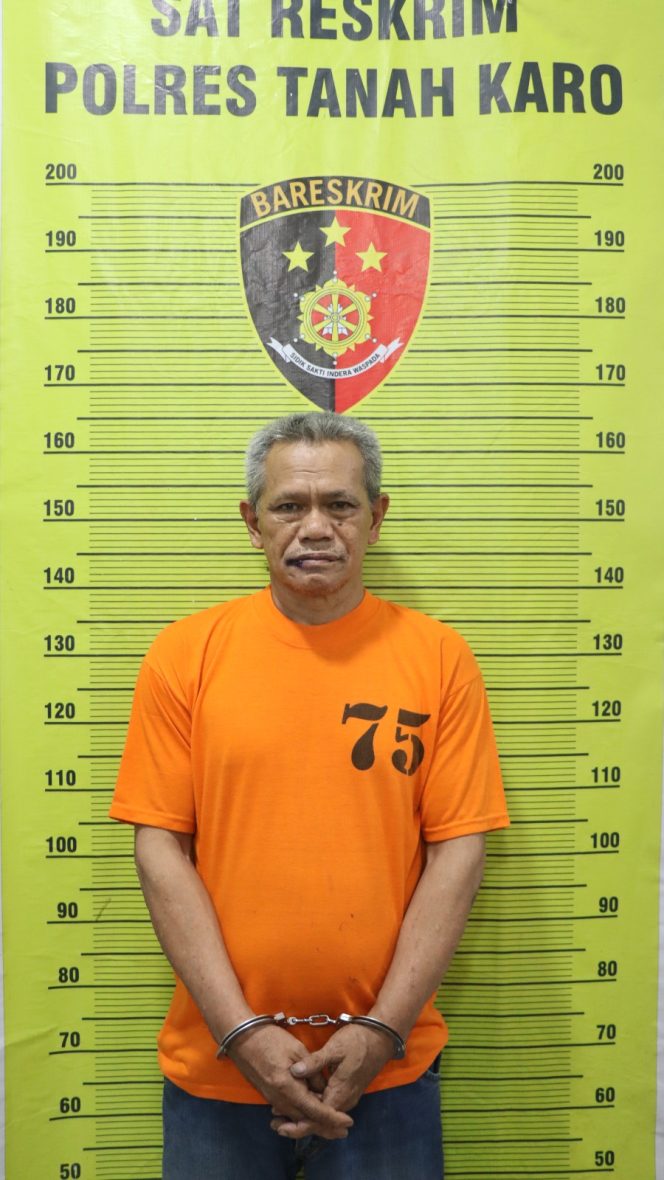 
					BS, Tersangka Pembakaran Rumah wartawan di Tanah Karo, Sempurna Pasaribu 