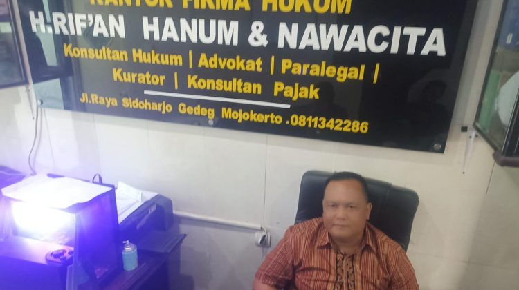 Kepala kantor Firma Hukum H. Rif'an Hanum & Nawacita, Haji Titoyo, S.E., CTT., CPTT