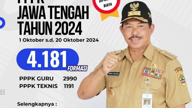 Pengumuman Penerimaan PPPK 2024 di Jajaran Pemprov Jawa Tengah (Poto:BKD Jateng)
