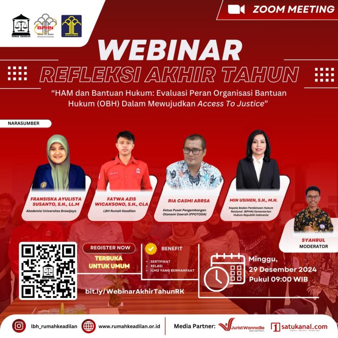 
					Poster Webinar Refleksi Akhir Tahun LBH Rumah Keadilan yang bertema 
