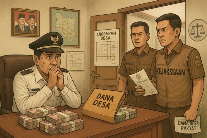 
					Kades Kertosari ditetapkan sebagai tersangka dalam perkara dugaan tindak pidana korupsi pembangunan fisik dan barang jasa anggaran tahun 2023 oleh Kejari Kendal (foto:ilustrasi/chatgpt)
