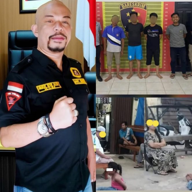 
					Ketua OKK DPC Grib Jaya Kota Medan, Dudi Efni Pasaribu, kecam keras kasus kekerasan terhadap seorang bocah berusia 10 tahun di Padanglawas. (Kolase:LD)