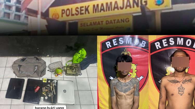 Aksi pencurian terjadi di sebuah rumah di Jalan Tanjung Alang, Kecamatan Mamajang, Kota Makassar pada hari Jum’at tanggal 16 Januari 2026. (Kolase:Dok.Polsek Mamajang)
