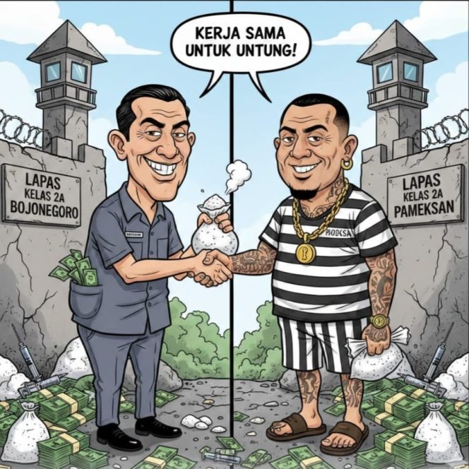 
					Sekjen AMI, Abdul Aziz, S.H., secara tegas meminta pertanggungjawaban terbuka dari Menteri Imigrasi dan Pemasyarakatan (IMIPAS), Kepala Kantor Wilayah Direktorat Jenderal Pemasyarakatan Jawa Timur, Kepala Lapas Kelas IIA Bojonegoro dan Kepala Lapas Kelas IIA Pamekasan. (Ilustrasi:AMI)
