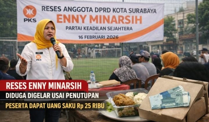 Sorotan mengarah kepada anggota legislatif dari Partai Keadilan Sejahtera, Enny Minarsih, yang disebut masih menggelar kegiatan reses pada 16 Februari 2026, sehari setelah masa reses resmi ditutup pada 15 Februari