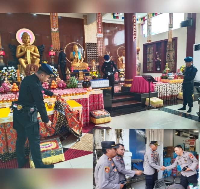 
					Imlek, Polsek Tamalate jaga stabilitas keamanan dan memperkuat nilai toleransi antar umat beragama. (Kolase:As)
