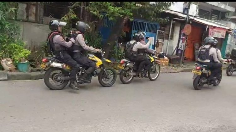 Patroli motor TPP Polres Metro Jakarta Barat. (Foto:Dok.Polres Metro Jakbar)
