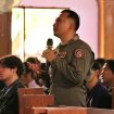 Danlanudal Manado Letkol Laut (P) Akhmad Sen Sagupta, menerima Undangan Sebagai Dosen Tamu di GSG Pioneer Chapel Kampus Universitas Klabat, Airmadidi, Kamis (26/03/2026). (Foto:Dok.Dispenal)
