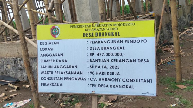 Dugaan Penyimpangan Selisih Anggaran Penggunaan Material Semen pada Proyek Pendopo Desa Brangkal Senilai Rp477 Juta
