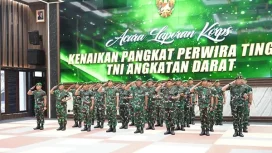 Upacara kenaikan pangkat 28 Pati di Mabesad. (Foto: Dok. Penkodiklatad)