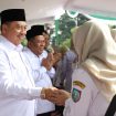 Bupati Warsubi pimpin Pemerintah Kabupaten Jombang gelar Apel Kerja Aparatur Sipil Negara (ASN) yang dirangkai dengan acara Halal Bihalal di Lapangan Pemerintah Kabupaten Jombang, Rabu (25/3/2026) pagi. (Foto:Dok.Jombangkab)
