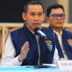 Dirresiber Polda Sumut Kombes Pol Dr. Bayu Wicaksono dalam konferensi pers di Aula Tribrata Polda Sumut, Kamis (26/3/2026). (Foto:Dok.Humas Polri)
