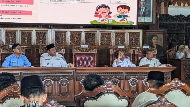
					Rapat koordinasi penguatan pelaksanaan program Makan Bergizi Gratis (MBG) di Pendopo Kartini Jepara, Rabu (4/3/2026). (Foto:Dok Jeparakab)
