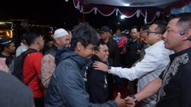 Pemudik tiba di Kabupaten Magelang dan Karanganyar, Senin (16/3/2026). (Foto:Sok.Jatengprov)
