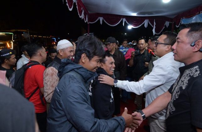 Pemudik tiba di Kabupaten Magelang dan Karanganyar, Senin (16/3/2026). (Foto:Sok.Jatengprov)
