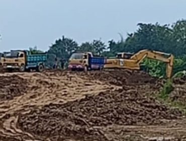 Tambang Galian C Ilegal di desa Papringan kec. Kaliwungu masih tetap beroperasi. (Foto:wkn)
