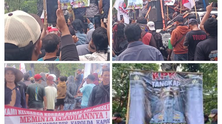 Aliansi Masyarakat Pati Bersatu (AMPB) Menggelar Aksi Demonstrasi Di Depan Polresta Pati