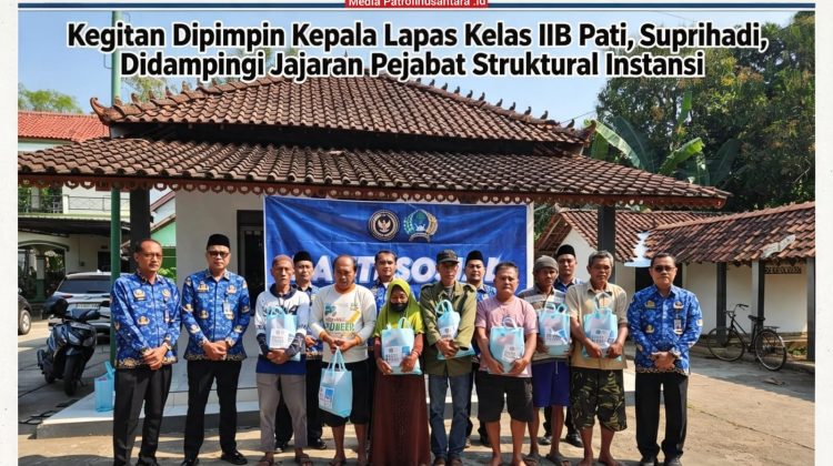 Lapas Kelas IIB Pati Salurkan Bantuan Sembako ke Warga Desa Sukoharjo