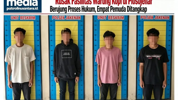 Aksi Rusak Fasilitas Warung Kopi di Plosojenar Berujung Proses Hukum, Empat Pemuda Ditangkap
