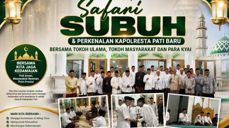 Dekat Tokoh Agama, Kapolresta Pati Perkenalkan Diri Lewat Safari Subuh