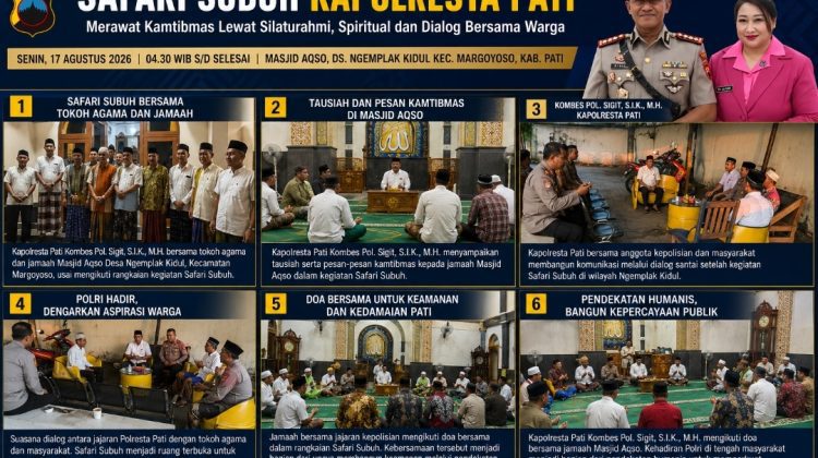 Safari Subuh di Hari Kemerdekaan, Kapolresta Pati Tunjukkan Polri Dekat Rakyat
