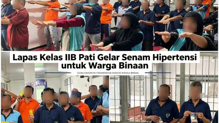 Lapas Kelas IIB Pati Gelar Senam Hipertensi, Jaga Kesehatan Warga Binaan