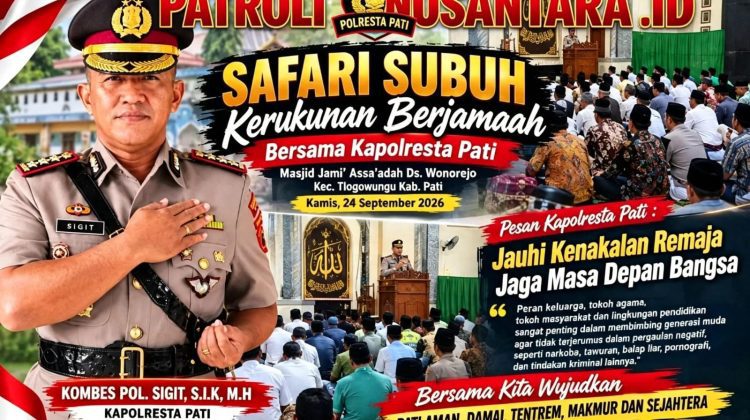 Pererat Silaturahmi, Kapolresta Pati Gelar Safari Subuh di Tlogowungu