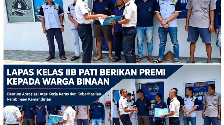 Lapas Kelas IIB Pati Berikan Premi, Apresiasi Produktivitas Warga Binaan dalam Pembinaan Kemandirian